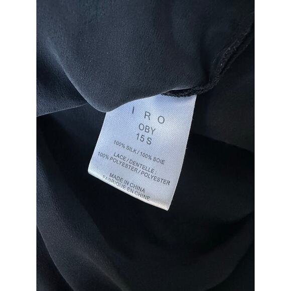 IRO Embroidered Black Silk Slip Skirt Size 34 - Picture 6 of 6